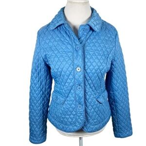 Pendleton Quilted Light Blue Puffer Jacket Barn Coat Button Up Womens Size XS